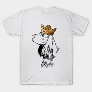 English Cocker Spaniel Dog King Queen Wearing Crown T-Shirt